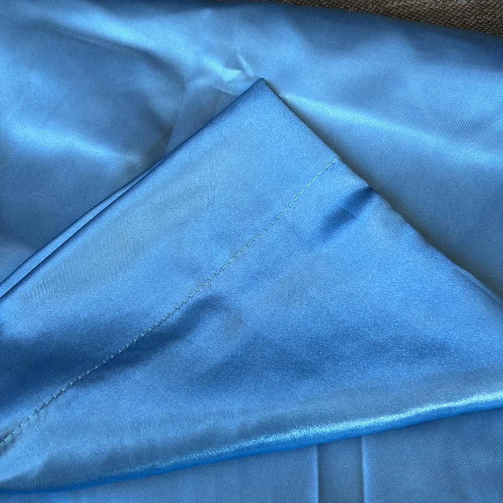 Blue Satin Pillow Cases